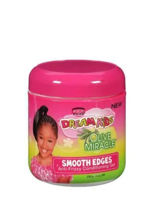 African Pride Dream Kids Smooth Edges Anti-Frizz Conditioning Gel for Curly Hair - Sleek Hold and Shine Formula