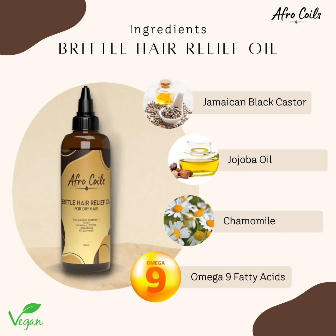 Afro Coils Brittle Hair Relief Oil 100 ml