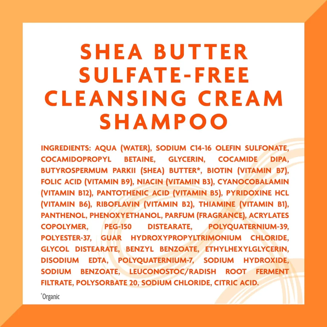 Cantu Shea Butter for Natural Hair Sulfate-Free Cleansing Cream Shampoo 400ml (T)