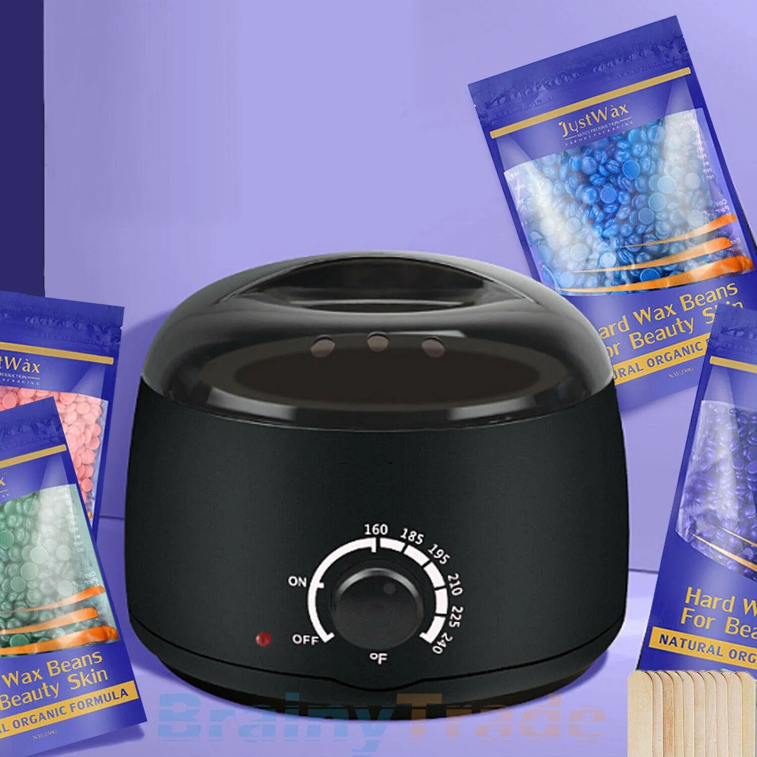 Hot Wax Warmer Hair Removal Depilatory Waxing Kit