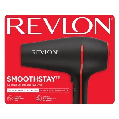 New - Revlon Smoothstay Coconut Oil Infused Hair Dryer - 1875 Watt