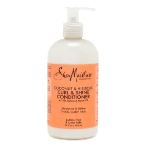 Shea Moisture Coconut and Hibiscus Curl and Shine Conditioner with silk protein and neem oil 384ml