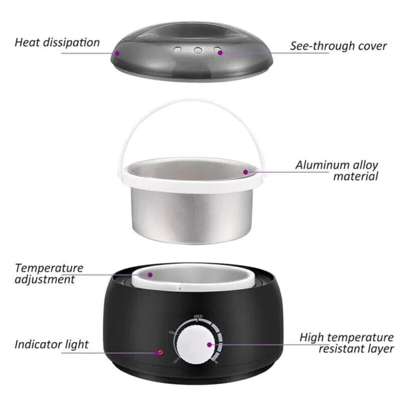 SMAXPro™ Wax Warmer Heater Pot: Hair Removal, Depilatory Home Waxing Kit, Supplies/Beans