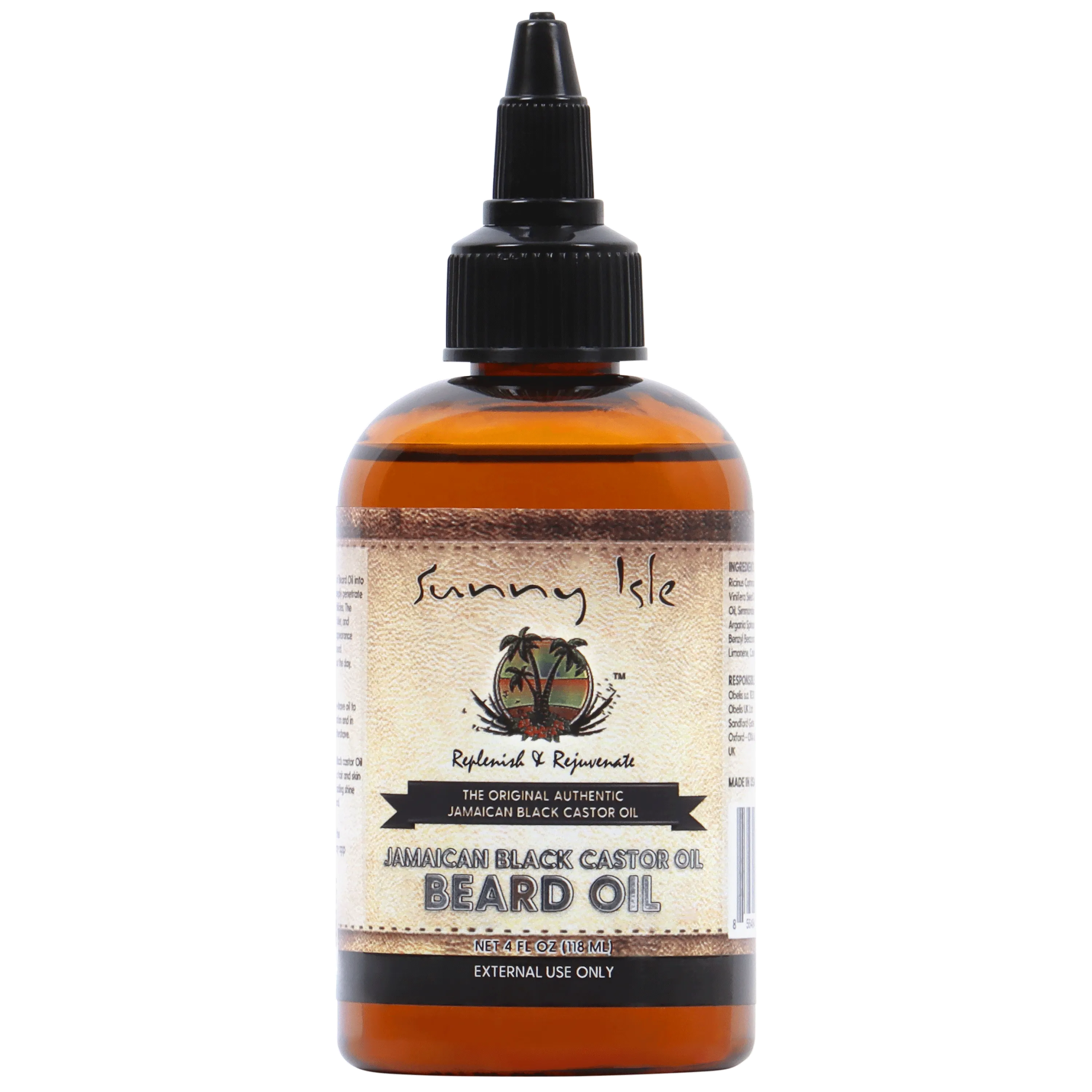 Sunny Isle JBCO Beard Oil, Pomade and 2-N-1 Hair & Beard Wash 3-Piece Bundle