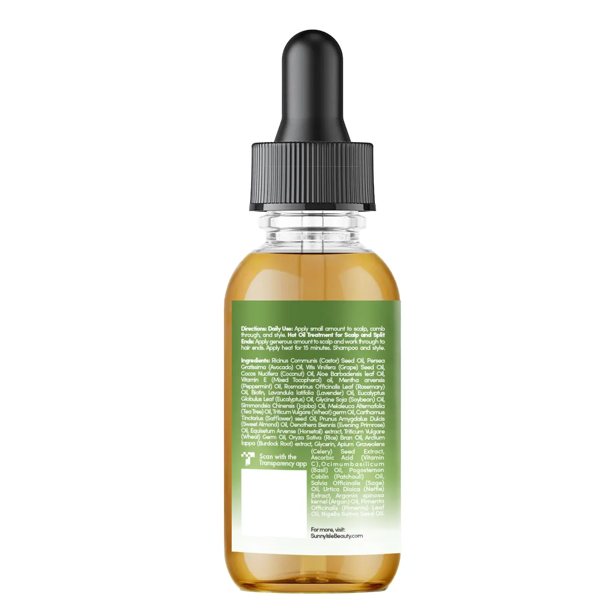 Sunny Isle Rosemary Mint Hair and Strong Roots LITE Oil 2oz