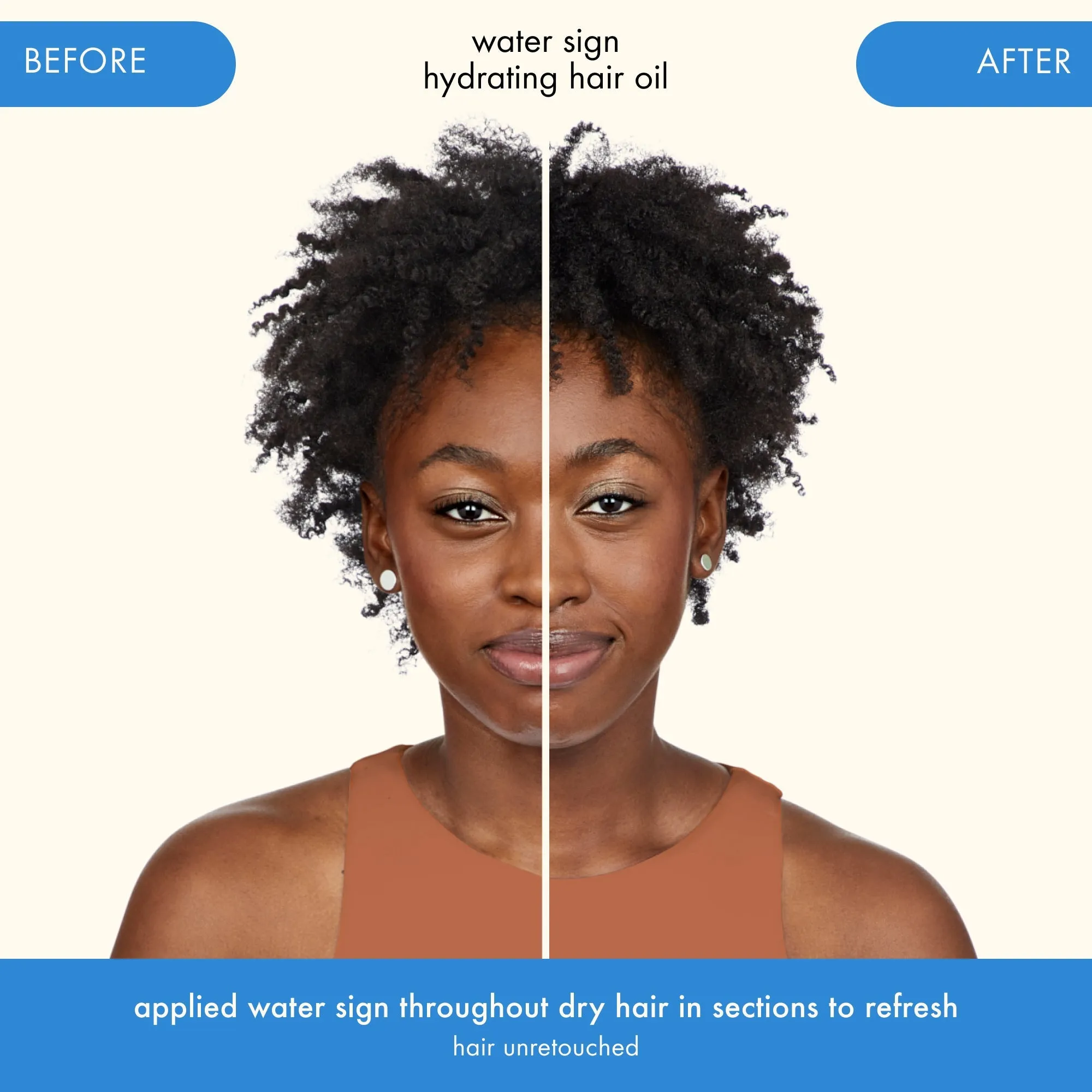 water sign | hydrating hair oil for dry hair